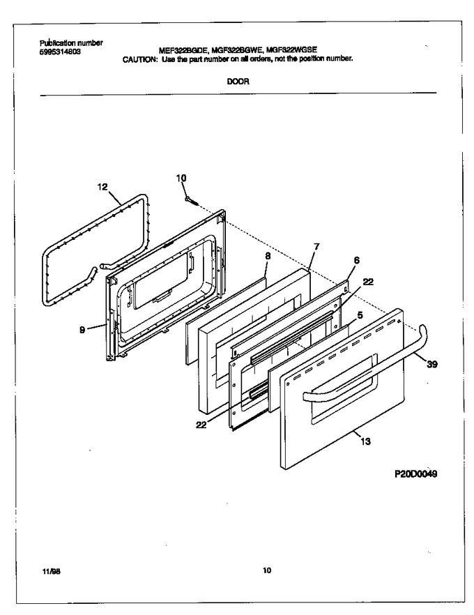 Diagram for MEF322WGSE
