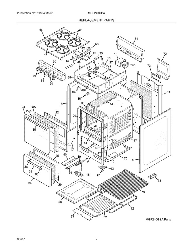 Diagram for MGF240GSA