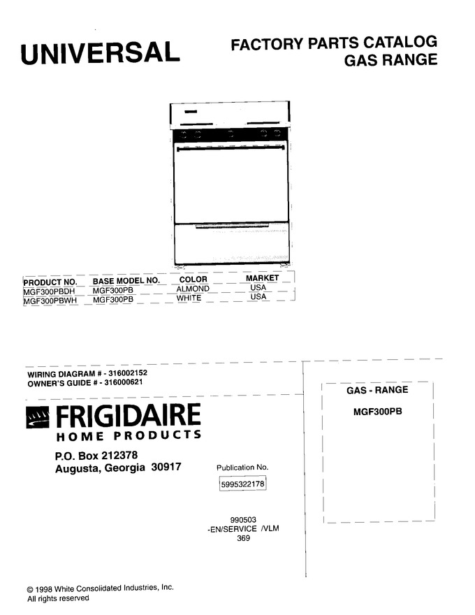 Diagram for MGF300PBWH