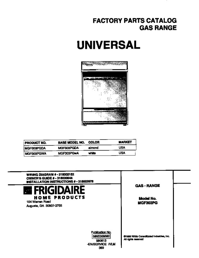 Diagram for MGF303PGWA