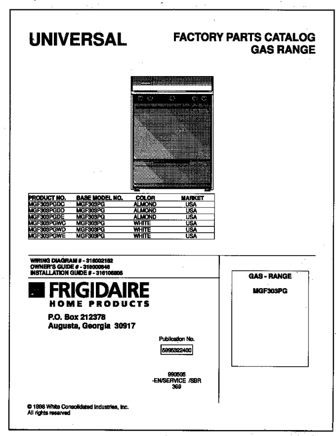 Diagram for MGF303PGWE