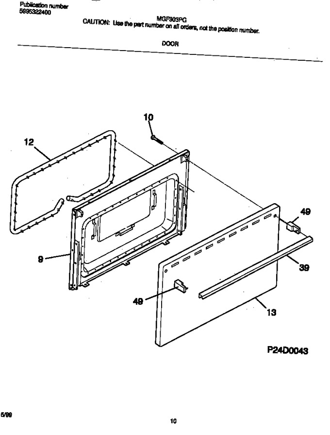 Diagram for MGF303PGWE