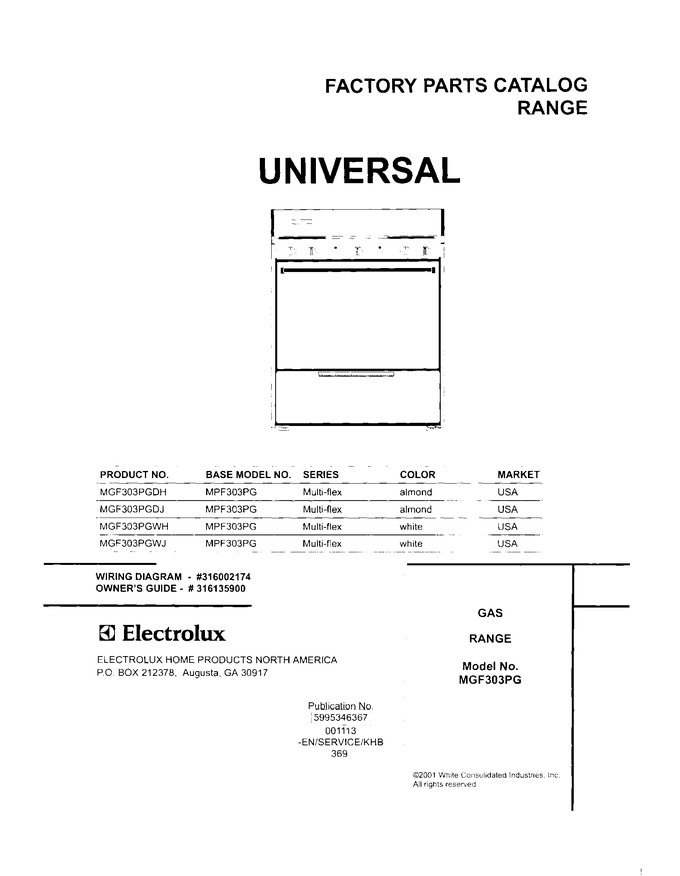 Diagram for MGF303PGWH