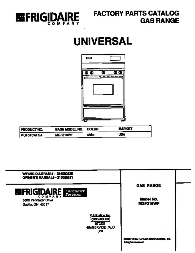 Diagram for MGF316WFSA