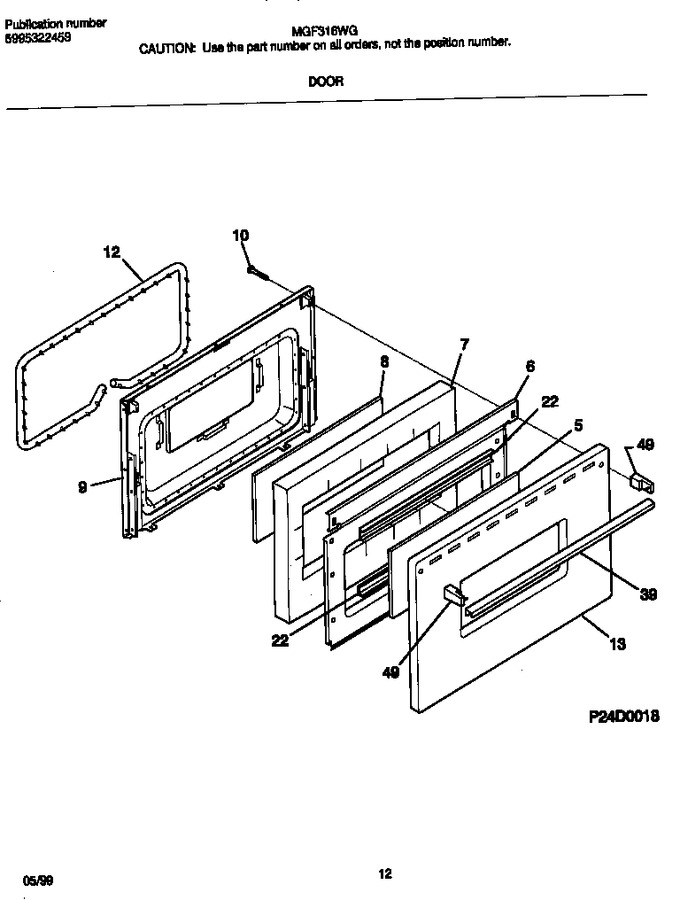 Diagram for MGF316WGSD