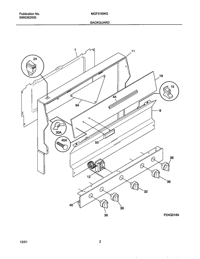 Diagram for MGF316WGSJ