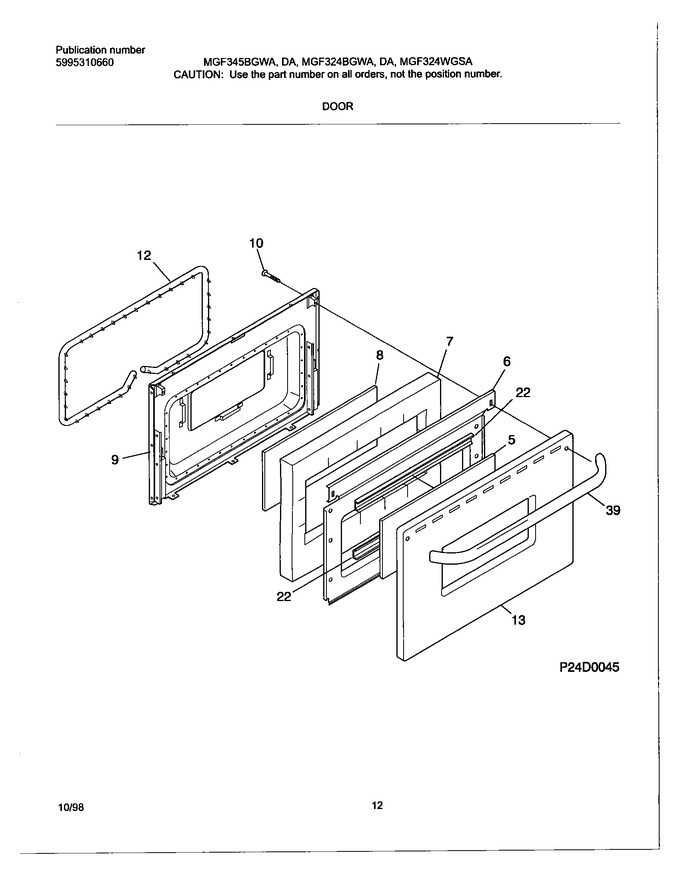 Diagram for MGF324WGSA
