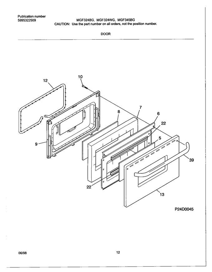 Diagram for MGF324WGSB