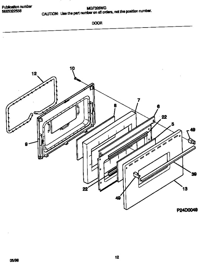 Diagram for MGF326WGSB