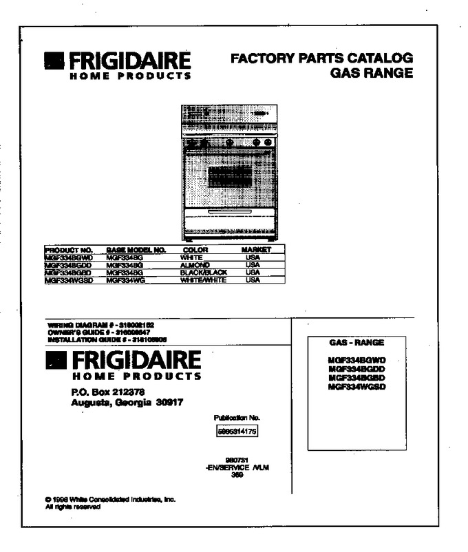 Diagram for MGF334WGSD