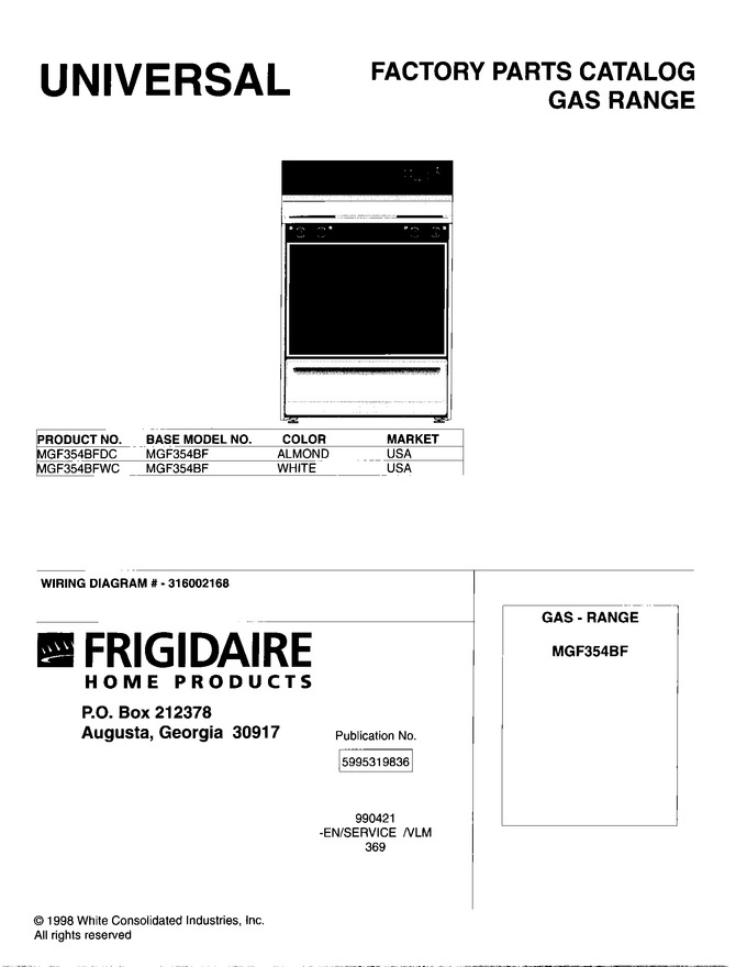 Diagram for MGF354BFDC