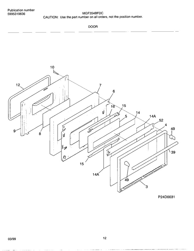 Diagram for MGF354BFDC