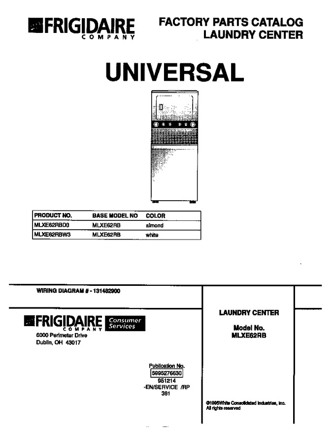 Diagram for MLXE62RBD3
