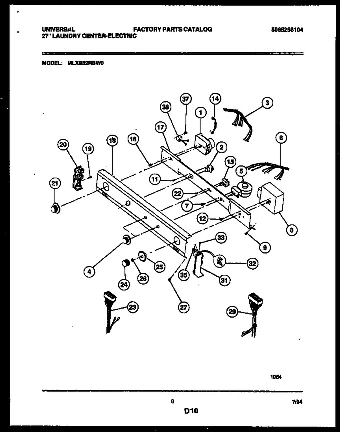 Diagram for MLXE62RBW0