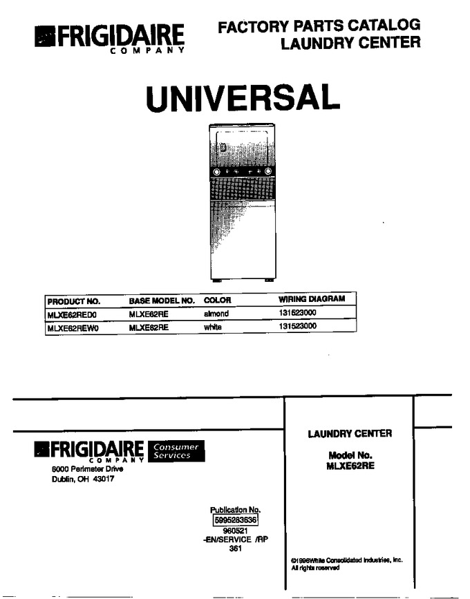 Diagram for MLXE62REW0