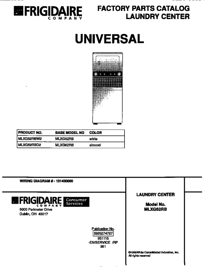 Diagram for MLXG62RBW2