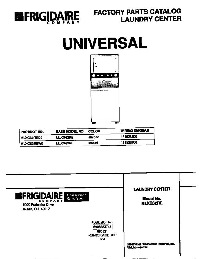 Diagram for MLXG62REW0
