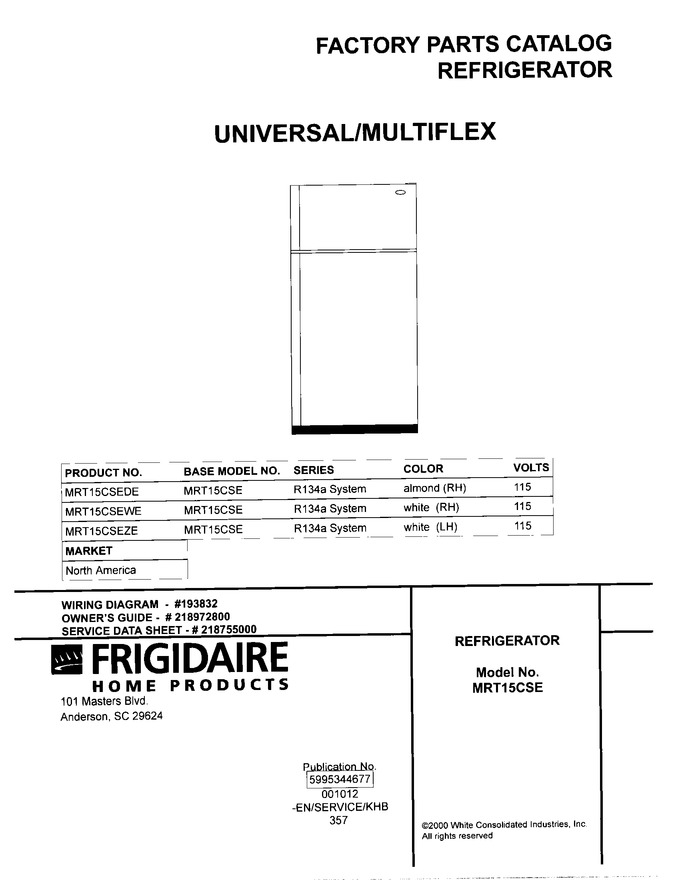 Diagram for MRT15CSEWE