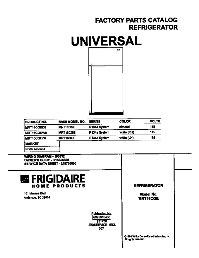 Diagram for MRT16CGED8