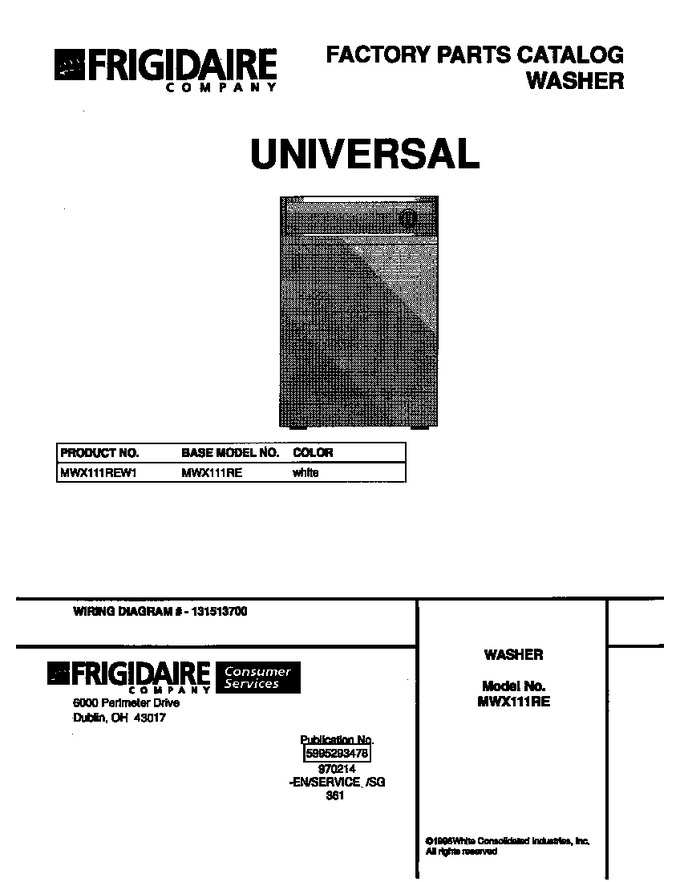 Diagram for MWX111REW1