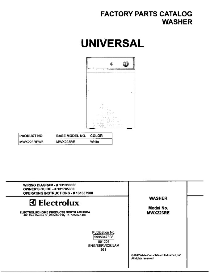 Diagram for MWX223REW3