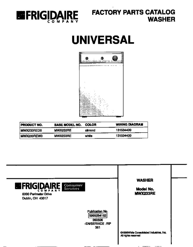 Diagram for MWX233REW0