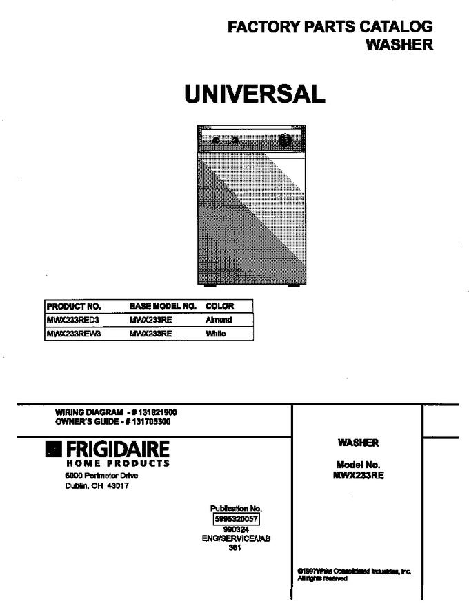 Diagram for MWX233REW3