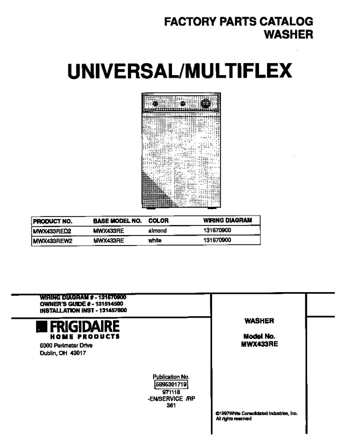 Diagram for MWX433RED2