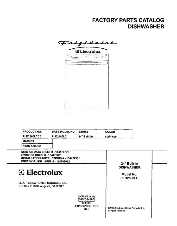 Diagram for PLD2560LCC0