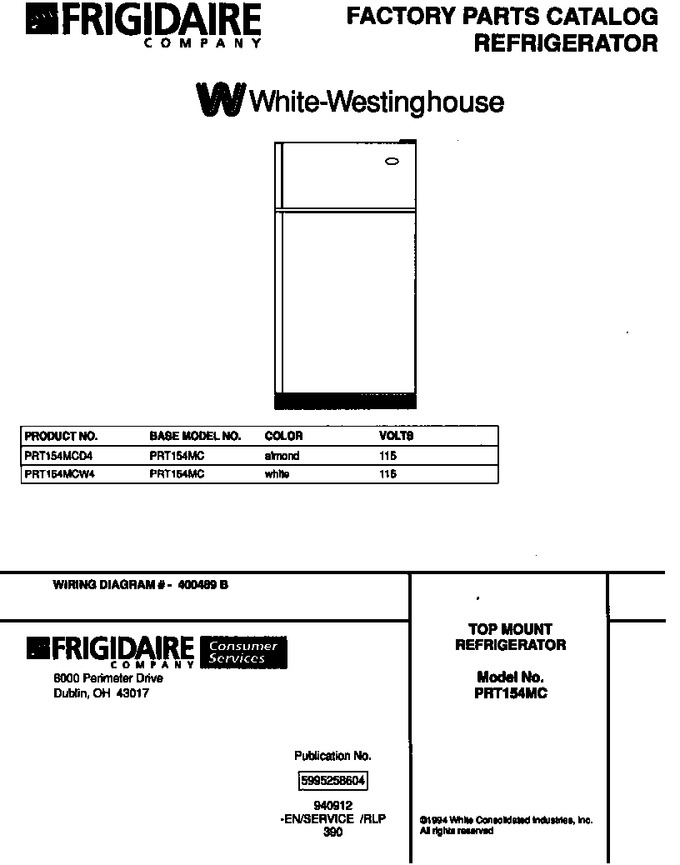 Diagram for PRT154MCW4