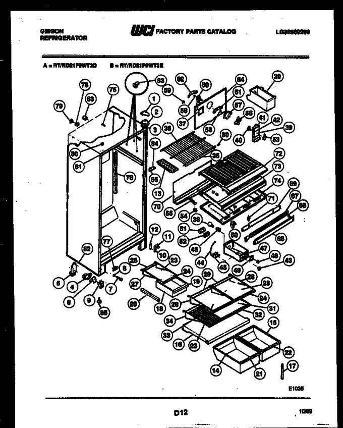 Diagram for RD21F9WT3D