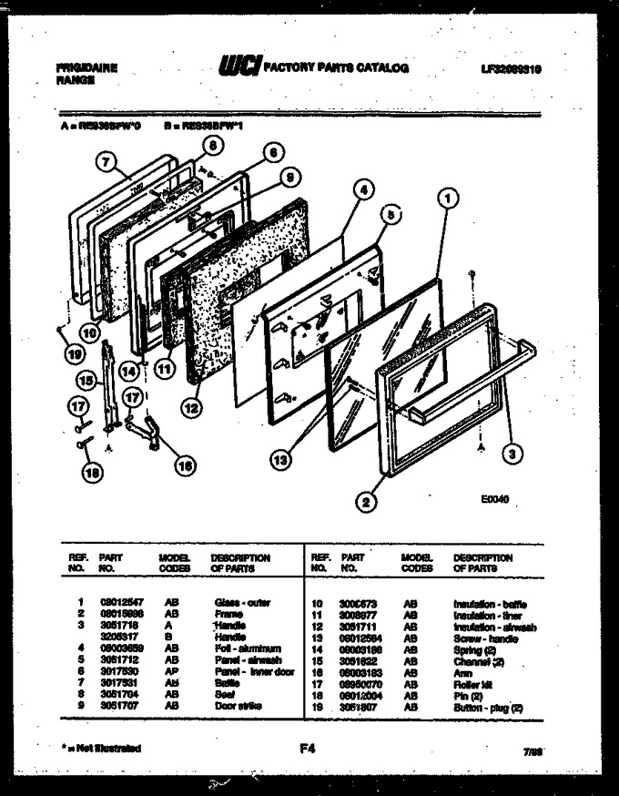 Diagram for RES36BFW0