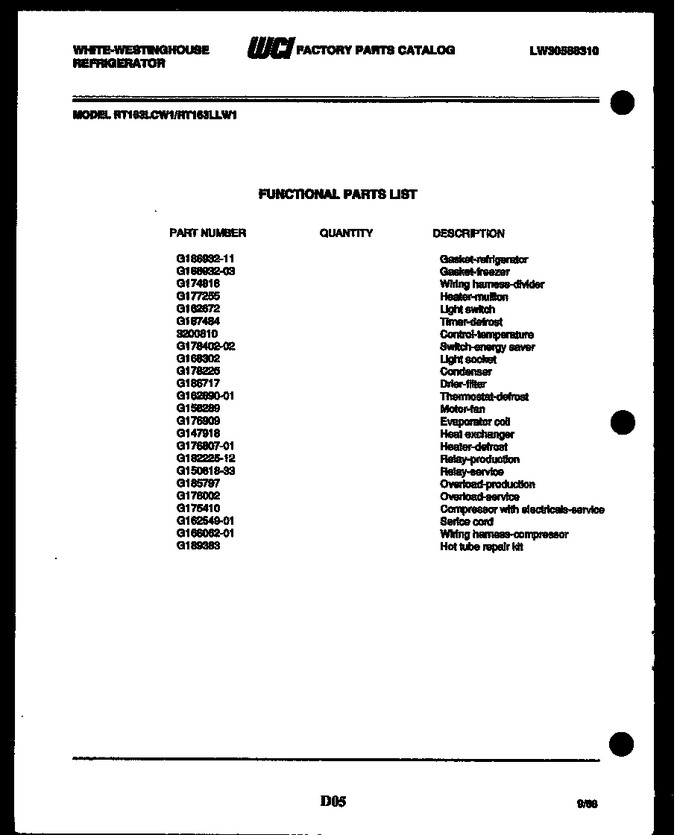 Diagram for RT164LCF0