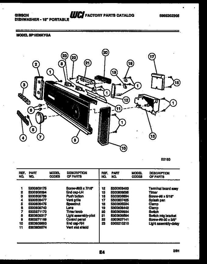 Diagram for SP18D5KYGA