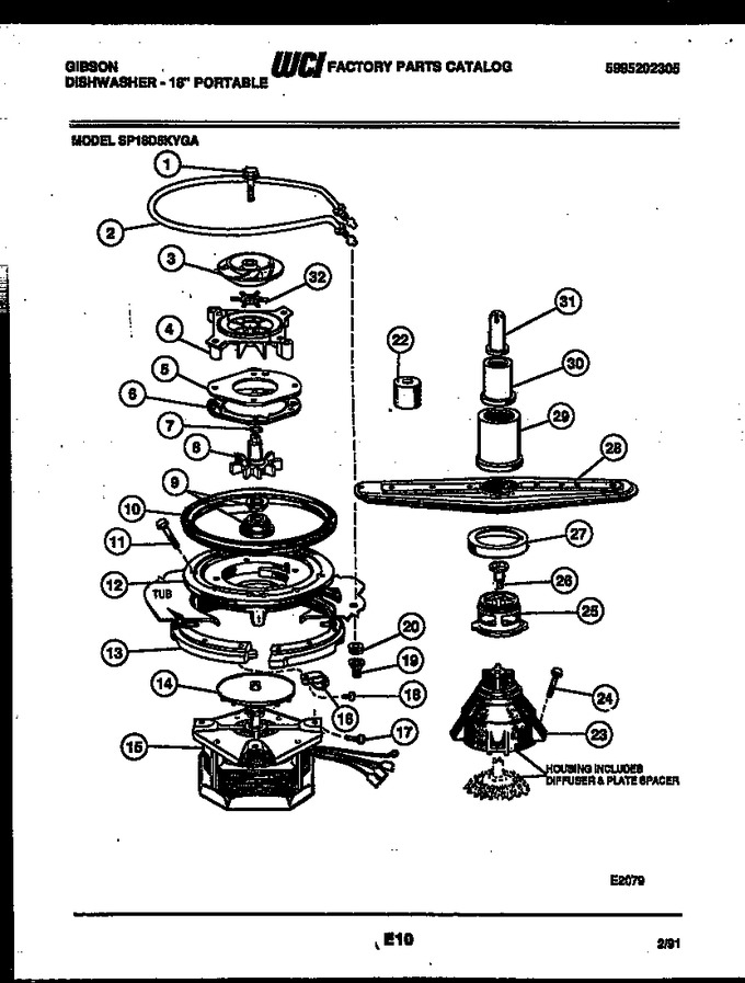 Diagram for SP18D5KYGA