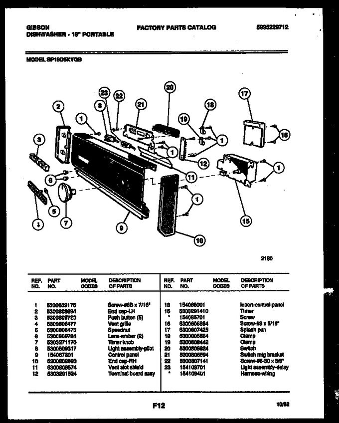 Diagram for SP18D5KYGB