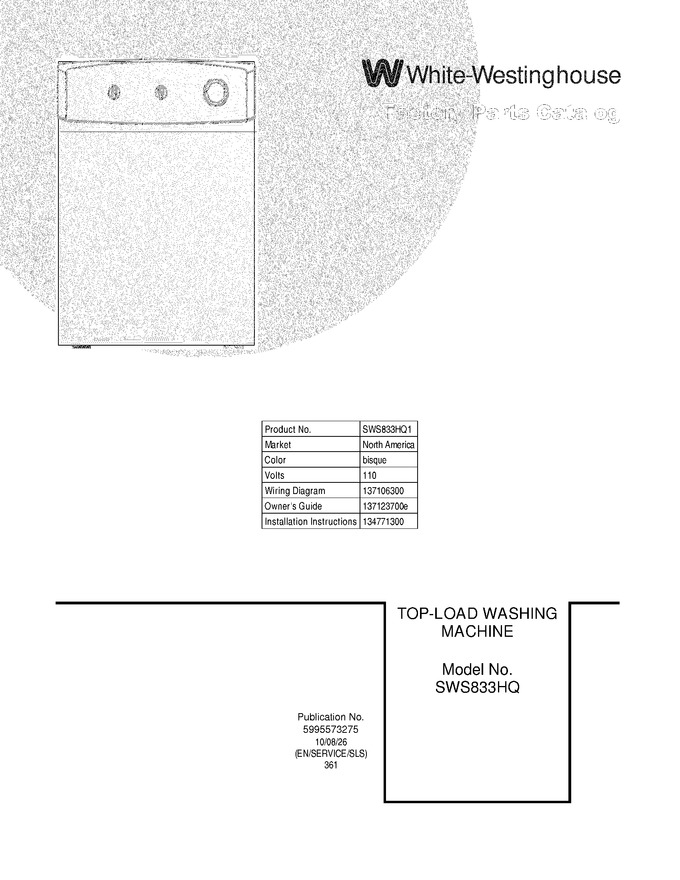 Diagram for SWS833HQ1
