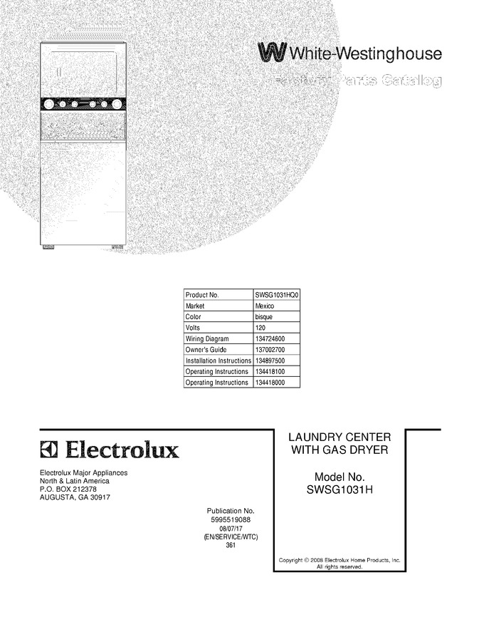 Diagram for SWSG1031HQ0