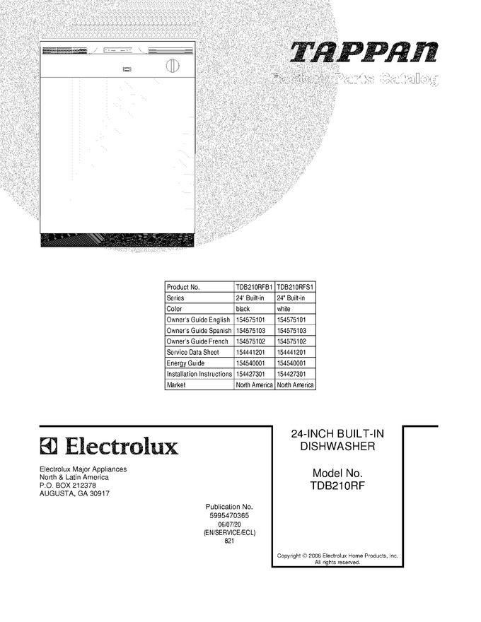 Diagram for TDB210RFS1