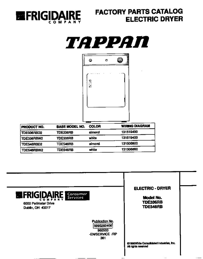 Diagram for TDE546RBW2