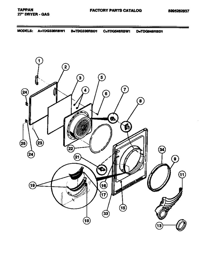Diagram for TDG546RBW1