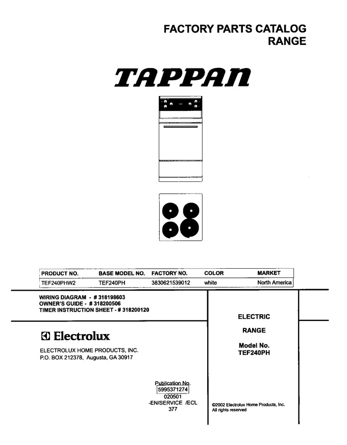 Diagram for TEF240PHW2
