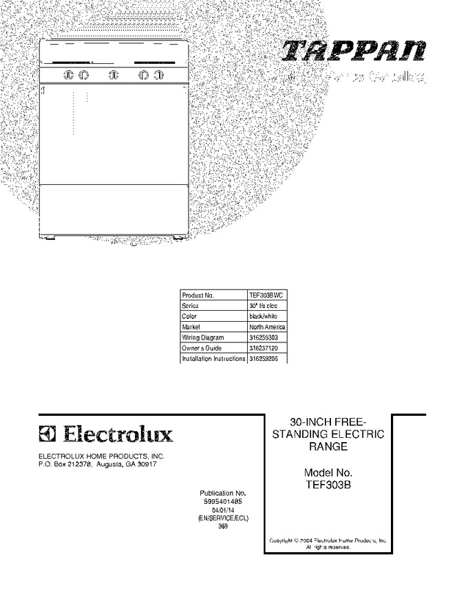 Diagram for TEF303BWC