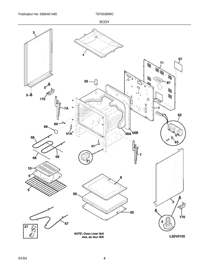 Diagram for TEF303BWC