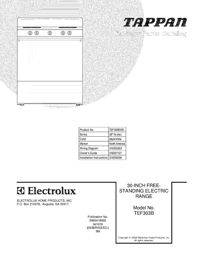 Diagram for TEF303BWD