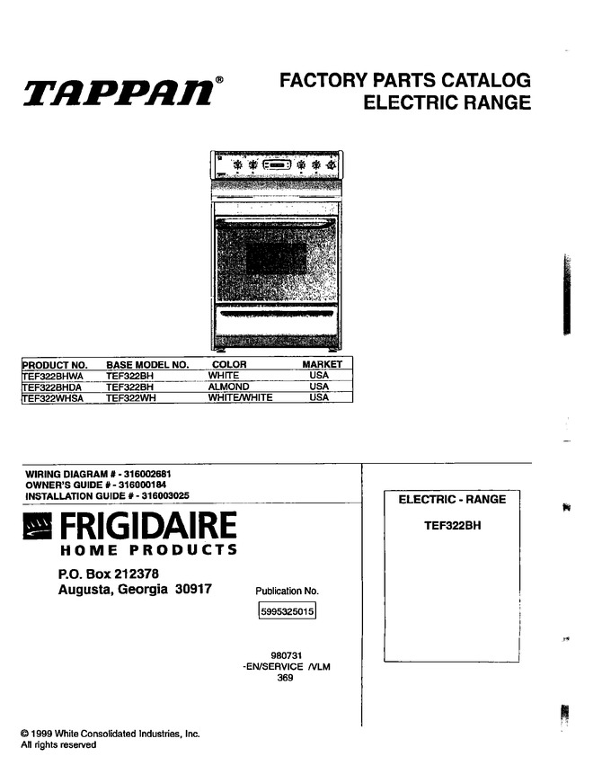 Diagram for TEF322WHSA