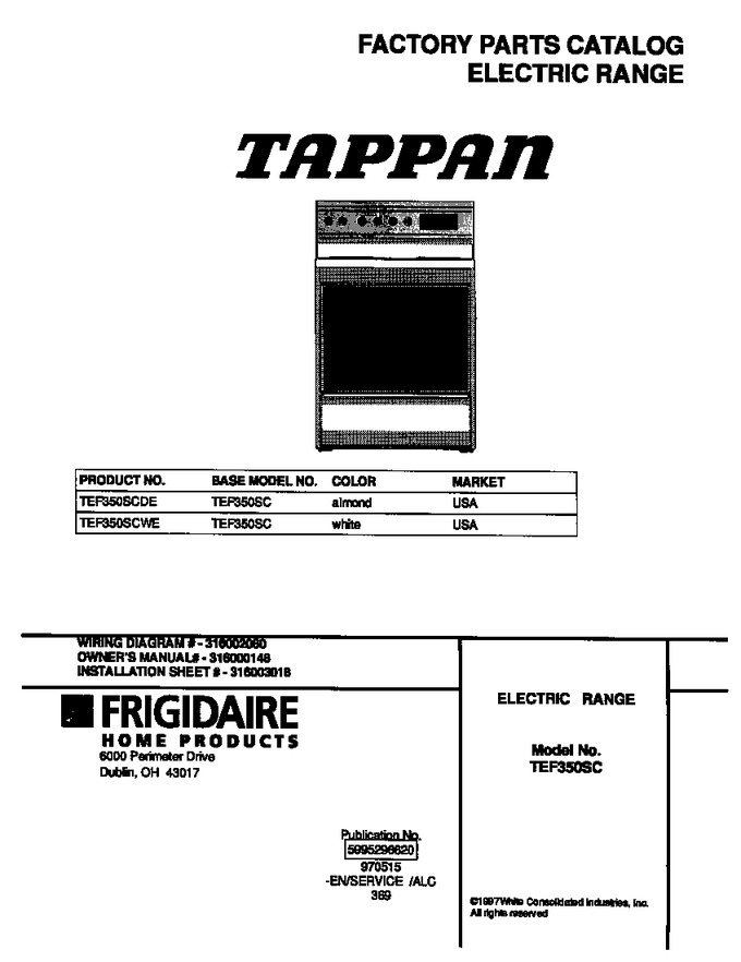 Diagram for TEF350SCDE