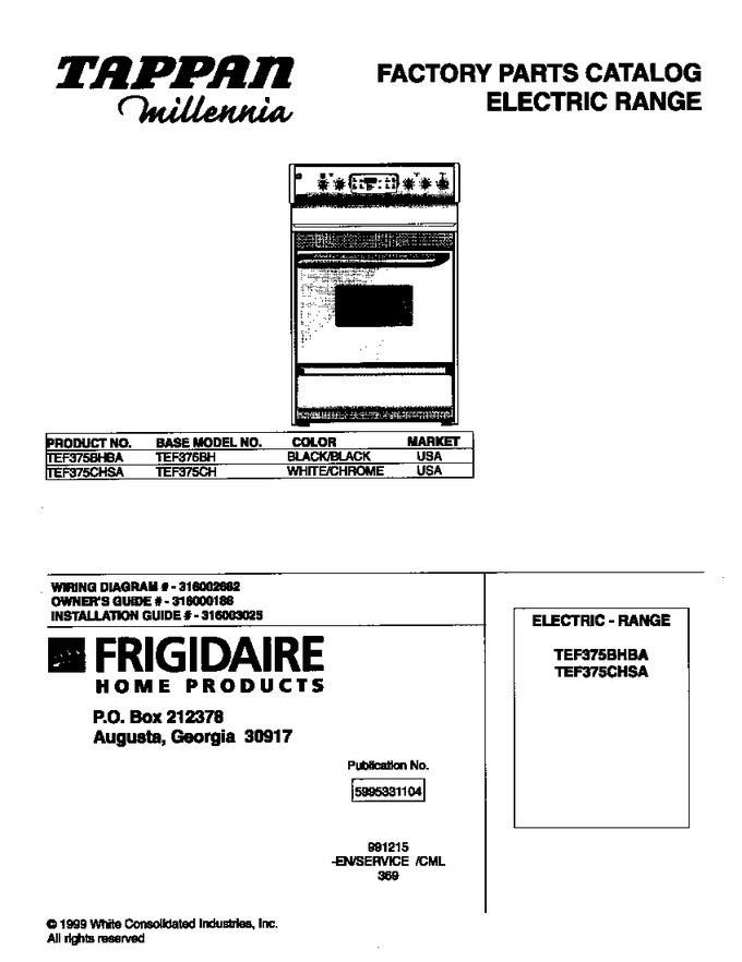 Diagram for TEF375CHSA