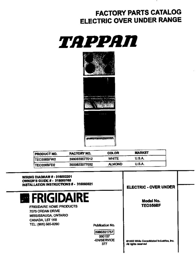 Diagram for TEO356BFW2