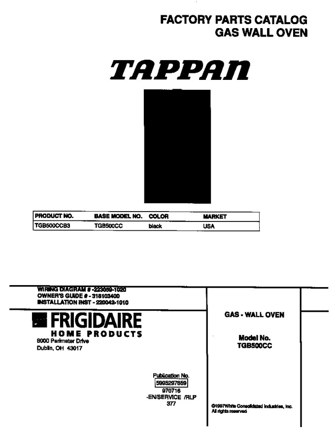 Diagram for TGB500CCB3